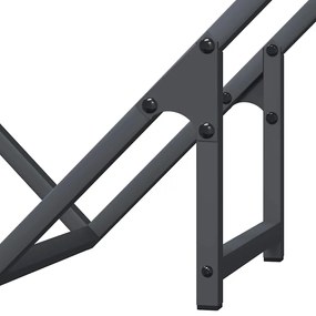 Suporte para lenha 50x25x50 cm aço laminado a frio antracite