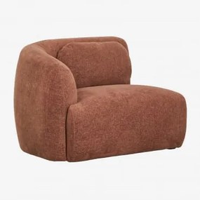 Módulo De Canto Esquerdo Para Sofá Modular Em Chenille Coquette Chenille Castanho Ferrugem - Sklum
