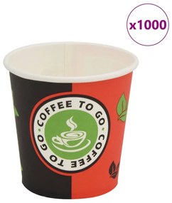 Copos de café descartáveis 1000 pcs papel 120 ml (4 oz)