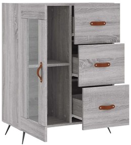 Aparador 69,5x34x90 cm derivados de madeira cinzento sonoma