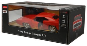 Carro telecomandado Dodge Charger R/T 1970 1:16 2,4GHz portas manuais vermelho