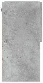 Móvel de TV com luzes LED 40,5x30x60 cm cinzento cimento