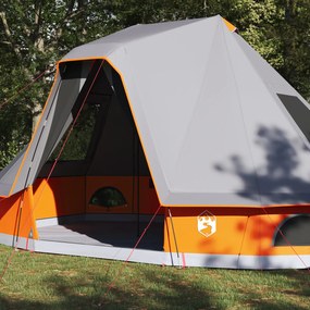 Tenda Familiar Tipi Cinza e Laranja para 6 Pessoas Impermeável