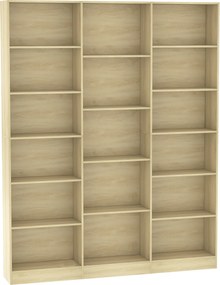 HOMCOM Estante 6 Níveis, Prateleira de Armazenamento com 17 Compartimentos e Prateleiras Ajustáveis, 149 x 23,6 x 188 cm, Carvalho | Aosom Portugal