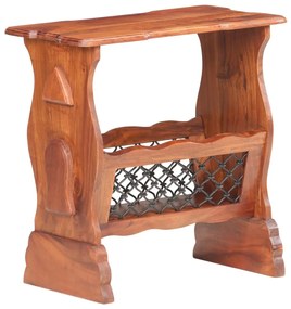 323400 vidaXL Suporte de revistas 50x30x53 cm madeira de acácia maciça