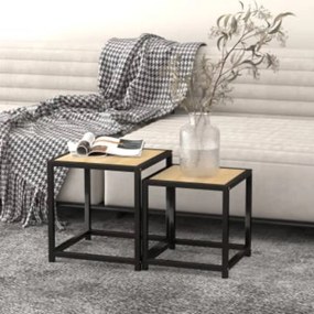 331657 vidaXL Mesas de centro 2 pcs MDF cor carvalho sonoma