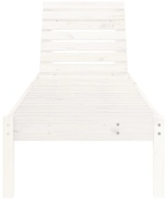 Espreguiçadeira 199,5x60x74 cm madeira de pinho maciça branco