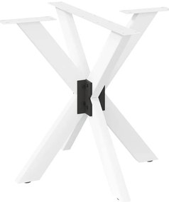 Pé de mesa de jantar em formato de aranha, branco, 85x85x(72-73) cm, a