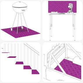 Placas de Alumínio com Superfície Riscada vidaXL 4 pcs Antiderrapante