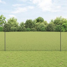 vidaXL Cerca de Fio Soldado com 44 Postes U Cinza 1.5x50 m Aço