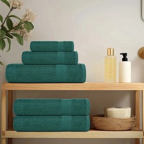 Toalhas de bidé 4 pcs 30x50 cm 360 gsm 100% algodão verde