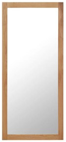 247459 vidaXL Espelho 50x140 cm madeira de carvalho maciça