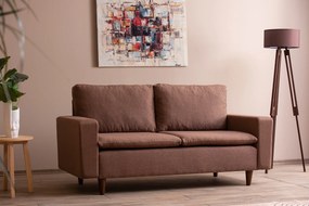 Sofá de 2 Lugares Pafu Lungo — Castanho - 180x52x75 cm - Design Modern