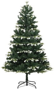 Árvore de Natal artificial articulada c/ flocos de neve 240 cm