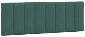Estrutura de cama sem colchão 140x200 cm veludo verde-escuro