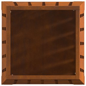 Fogueira Quadrada vidaXL 50x50x70 cm em Aço Envelhecido