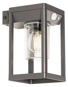 Candeeiro de parede exterior cinzento escuro com LED e luz regulável a energia solar - Sonne Moderno