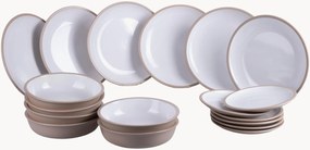 Conjunto de loiça em porcelana Bistrot, 6 pessoas, conjunto de 18