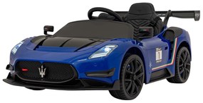 Carro elétrico para Crianças 12V 4 Motores Maserati MC20 GT2, Rodas de EVA, Assento de couro Azul