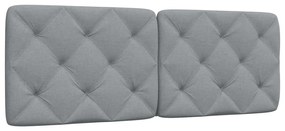 vidaXL Almofadão de cabeceira 120 cm tecido cinzento-claro