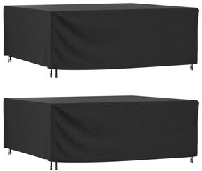 vidaXL Capas móveis de jardim 2pcs 250x210x90cm impermeável 420D preto