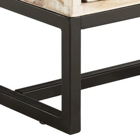 Móvel de TV 140x30x45 cm madeira de acácia maciça branco