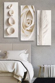 Quadro Decorativo MDF0086 – Multicolor – 20 x 50 cm (Conjunto de 3 Peç