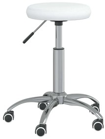 vidaXL Cadeira de jantar couro artificial branco