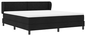 Cama Box Spring vidaXL com Colchão Preto 180x200 cm Tecido