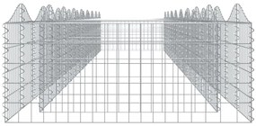 Canteiro elevado gabião arqueado 800x100x50cm ferro galvanizado