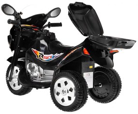 Mota elétrica para crianças 6V, Motorek BJX-088 1,5 a 4 anos Preta