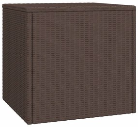 Mesas de apoio 3 pcs vime PE castanho