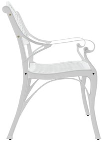 Banco de jardim 102 cm alumínio fundido branco
