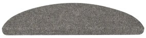 Tapetes de escada adesivos 20 pcs 65x22,5x3,5 cm cinzento