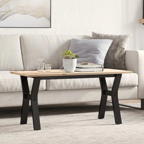 vidaXL Mesa de centro estrutura em Y 90x40x45 cm pinho e aço