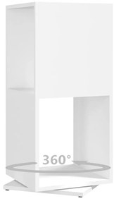 Armário giratório 34,5x34,5x75,5 cm aglomerado branco