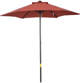 Chapéu de Sol de Jardim Ø2x2 m Chapéu de Sol com Mastro de Alumínio Ma