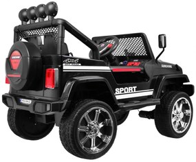 Jipe elétrico para Crianças NEW Raptor DRIFTER 4 x 4, 12V Rodas Espuma EVA, Assento couro Preto