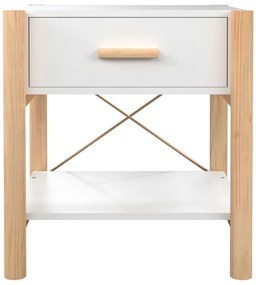 Mesas de cabeceira 2 pcs 42x38x45cm derivados de madeira branco