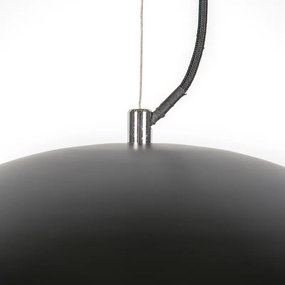 Candeeiro de suspensão industrial preto com ouro 50 cm - Magna Eglip Moderno