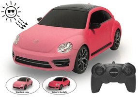 Carro Telecomandado VW Beetle 1:24 2,4GHz UV Série fotocrómica rosa/vermelho
