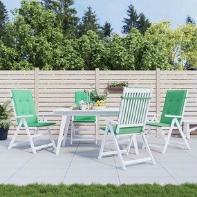 vidaXL Almofadões para cadeiras altas de jardim 4 pcs tecido verde