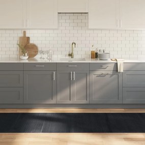 vidaXL Tapete retangular 80x400 cm bambu preto