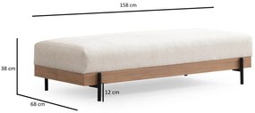 Pouffe Eti – Branco – 158 cm x 68 cm x 38 cm