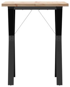 Mesa de jantar estrutura em Y 60x60x75,5 cm pinho/aço
