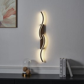 Candeeiro de parede de design bronze escuro regulável em 3 níveis 2-Light - Bummy