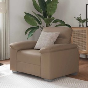 Poltrona 60 cm couro artificial cappuccino