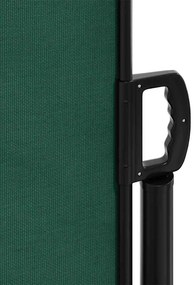Toldo lateral retrátil 220x600 cm verde-escuro