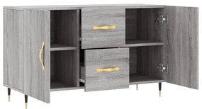 Aparador 100x36x60 cm derivados de madeira cinzento sonoma
