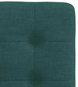 Cadeiras de jantar 2 pcs tecido verde-escuro